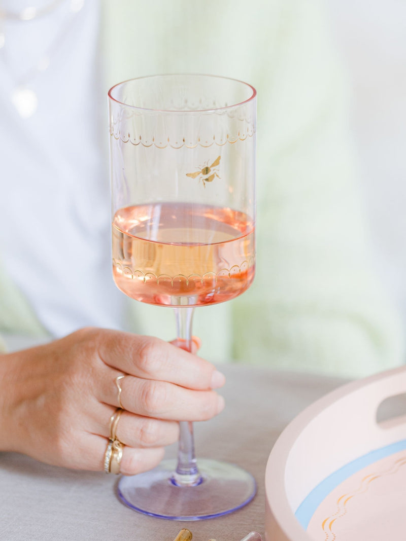 Yvonne Ellen multi bee wine glasses set of 2 (British brand)