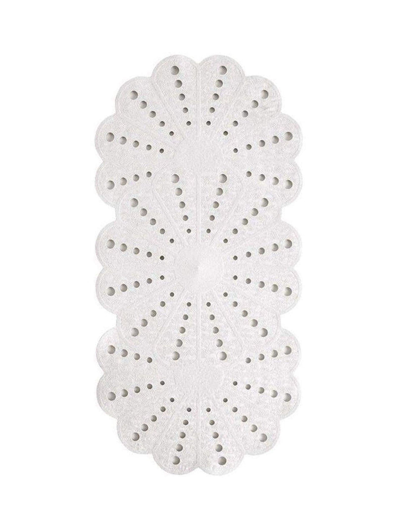 Showerdrape White Petal Flower Bath Mat 74cm, UK version