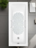 Showerdrape White Petal Flower Bath Mat 74cm, UK version
