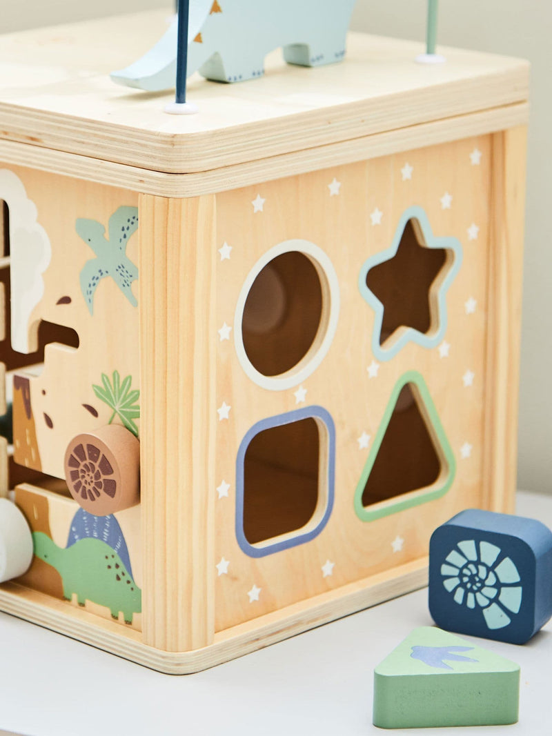 My 1st Years personalised dinosaur wooden activity cube, UK version