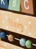 My 1st Years personalised dinosaur wooden activity cube, UK version