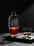 Nude Clear Malt Tall Whisky Bottle with Wooden Tray