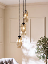 Next Sosandar Black Stacked Glass Cluster Light- Buy online at McGrocer