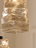 Sosandar black stacked glass cluster light 32cm - British product