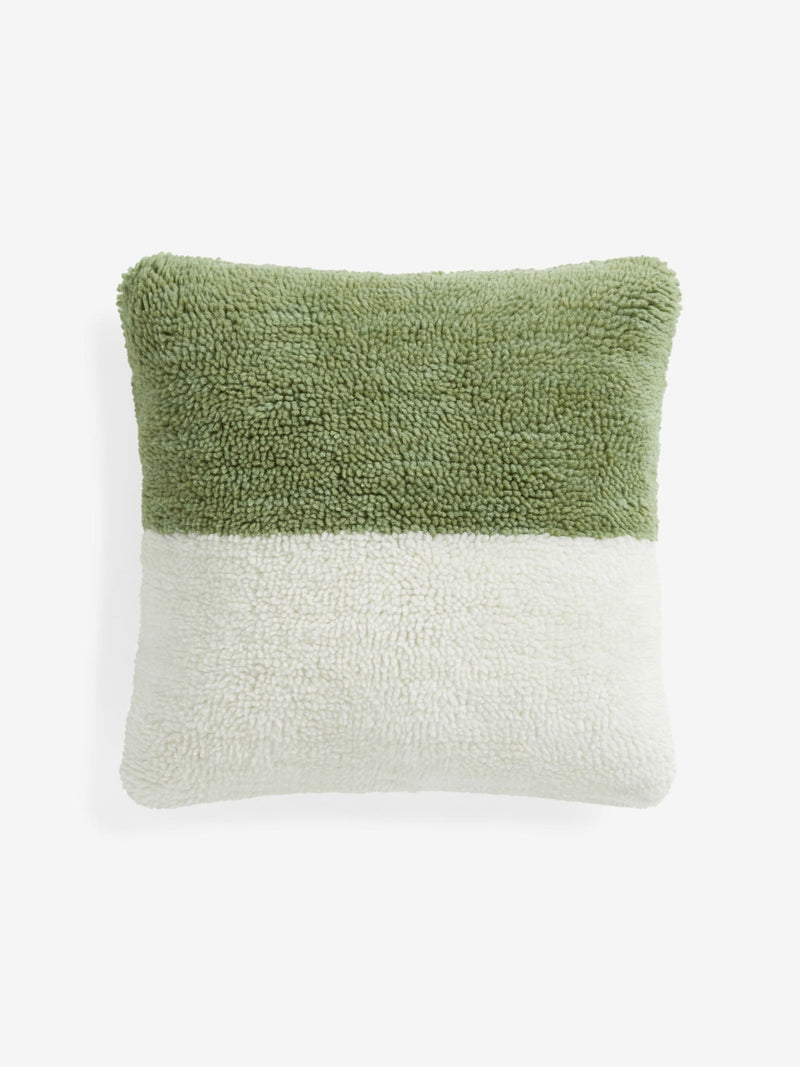MADE.COM Green Lori tufted berber cushion, imported from the UK