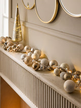 Next Pre-Lit Gold Bauble Christmas Garland 168cm- Buy online at McGrocer
