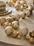 Christmas Garland gold bauble pre-lit 168cm, UK version