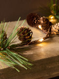Lit pinecone Christmas garland 150cm - British product