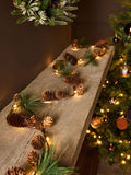 Lit pinecone Christmas garland 150cm - British product