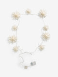 White lit paper snowflake Christmas garland 150cm (British brand)