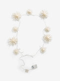 White lit paper snowflake Christmas garland 150cm (British brand)