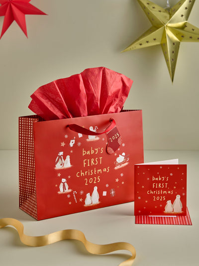 Next Red Baby's First Christmas 2025 Gift Bag and Card Set- Buy online at McGrocer