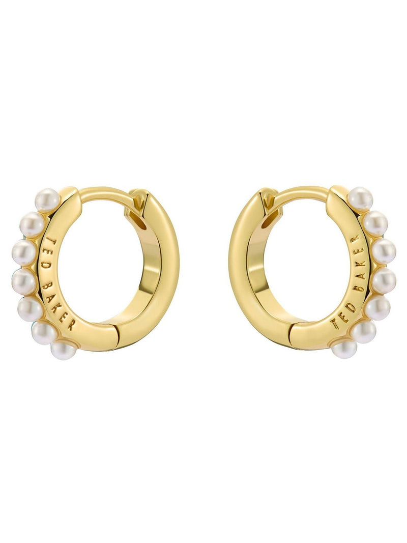 Ted Baker gold tone pearl persia huggie earrings (British brand)
