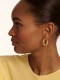 Ted Baker gold pearl hoop earrings 1.7cm diameter (British brand)
