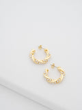 Ted Baker gold pearl hoop earrings 1.7cm diameter (British brand)