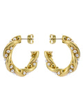 Ted Baker gold pearl hoop earrings 1.7cm diameter (British brand)