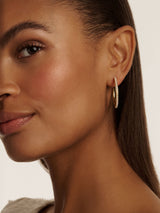 Next Ted Baker Gold Tone Pearl Peraa Medium Hoop Earrings- Buy online at McGrocer