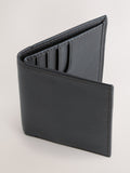 Brown leather bifold wallet mini cardholder, imported from the UK