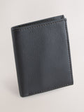 Brown leather bifold wallet mini cardholder, imported from the UK