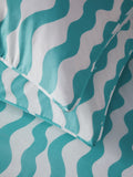 Eleanor Bowmer aqua wave pillowcase set of 2, UK version