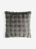Aspen faux fur cushion 59x59cm charcoal grey, UK version