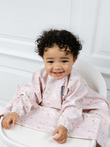Next Bibado Pink Coverall Weaning Bib - Botanical Bunnies- Buy online at McGrocer