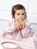Bibado coverall weaning bib pink botanical bunnies - British product