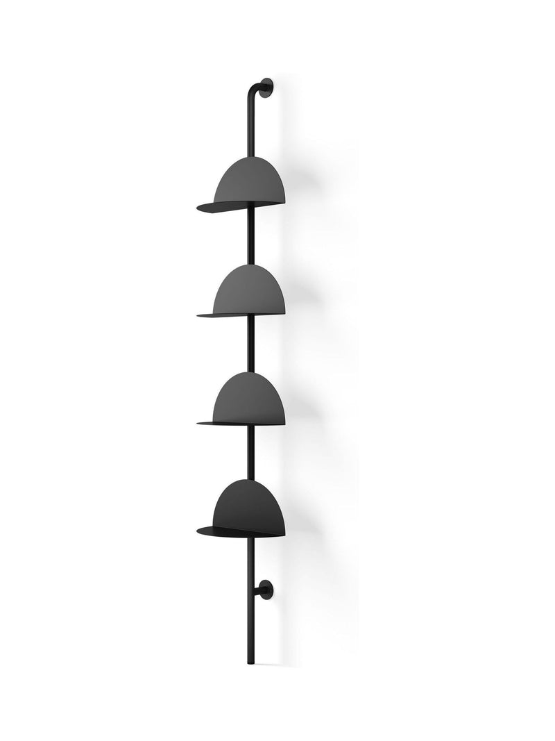 Umbra black adjustable shelf with four steel half-circles (British brand)