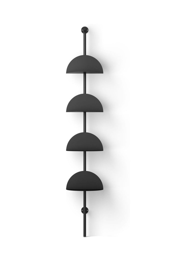 Umbra black adjustable shelf with four steel half-circles (British brand)