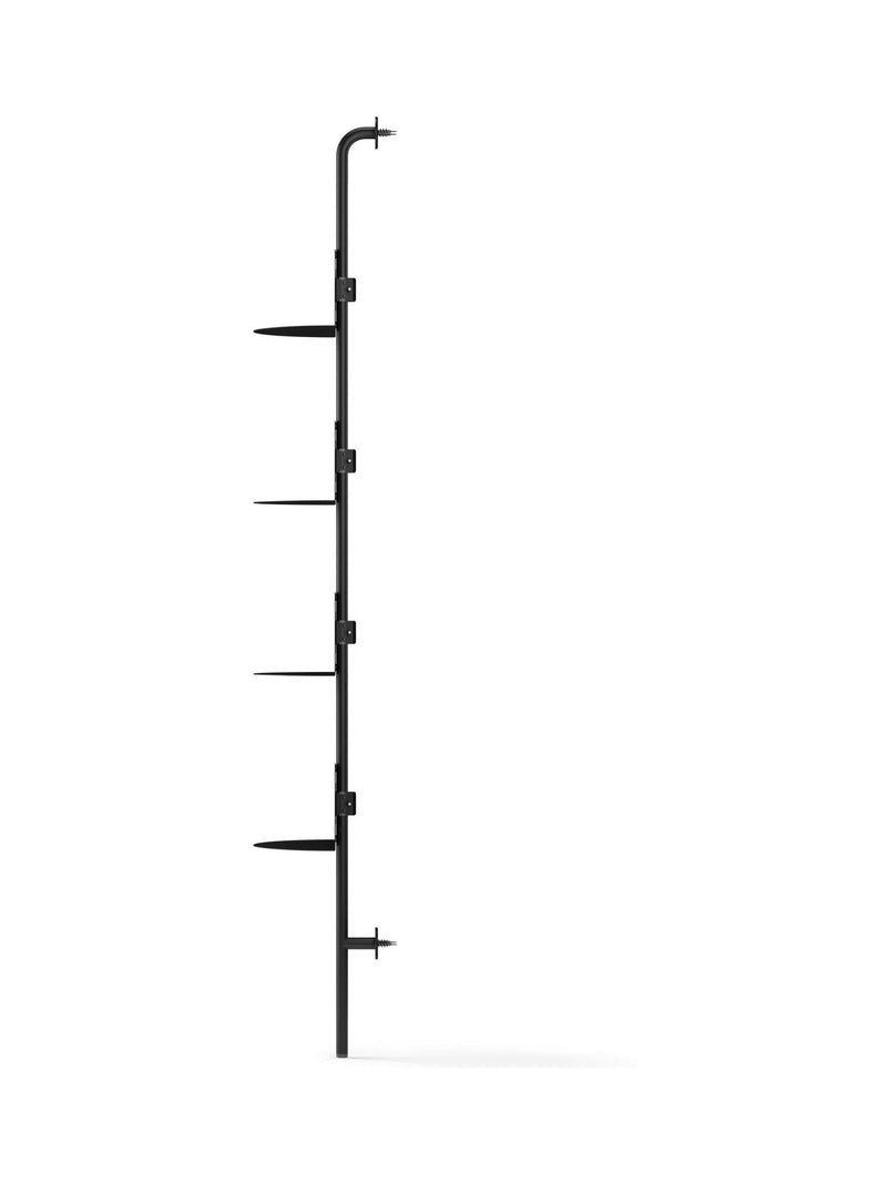 Umbra black adjustable shelf with four steel half-circles (British brand)