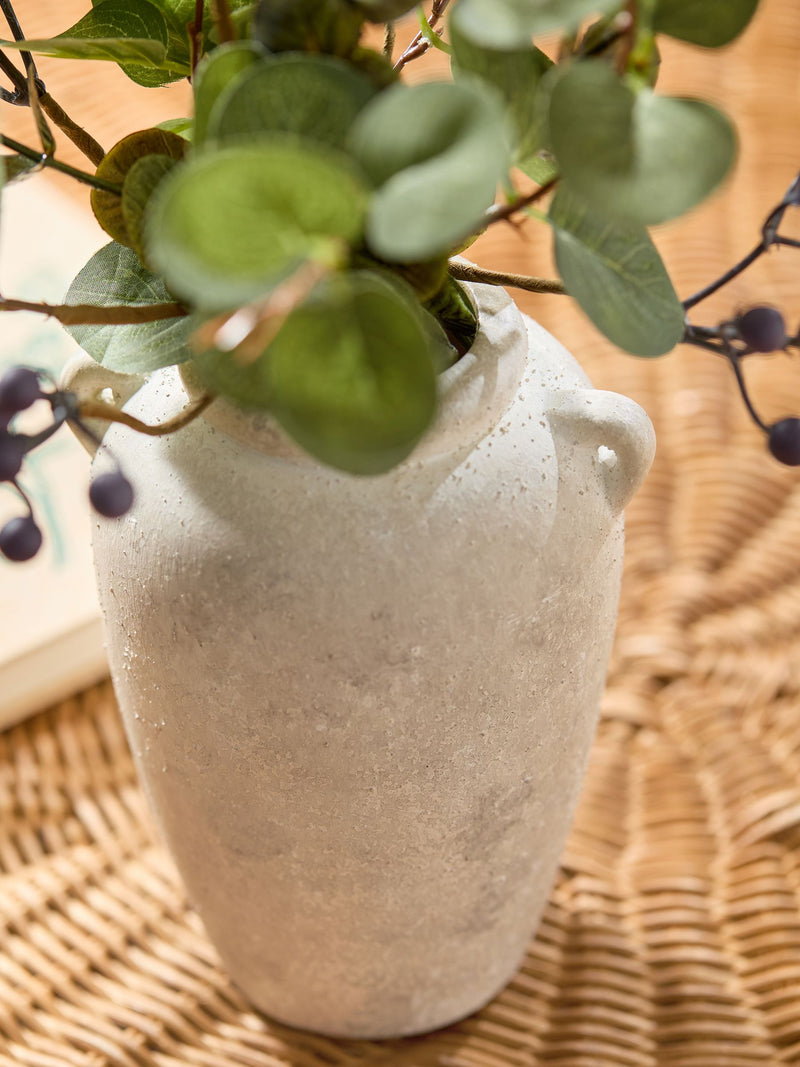 Blue Artificial Winter Arrangement in Vase 41cm Height - British product