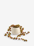 Purple artificial trailing succulent ceramic pot 12cm height, imported from the UK