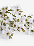 White artificial blossom 3 stems (British brand)