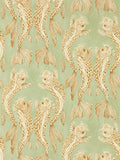 Sanderson Oriental Green Koi wallpaper sample - British product