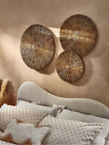 Set of 3 Neutral Woven Rattan Wall Plaques