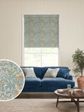 William Morris roller blind blue Woodland Weeds (British brand)