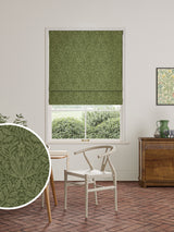 Next William Morris At Home Moss Green Acorn Velvet Roman Blind- Buy online at McGrocer