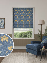 Next William Morris At Home River Blue Iris Made to Measure Roman Blind- Buy online at McGrocer