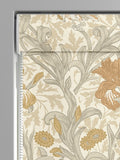 William Morris honey orange iris roman blind made to measure, UK version