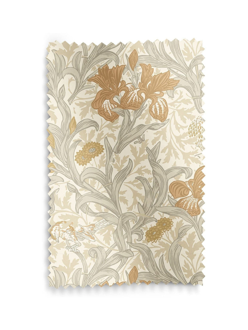 William Morris honey orange iris roman blind made to measure, UK version