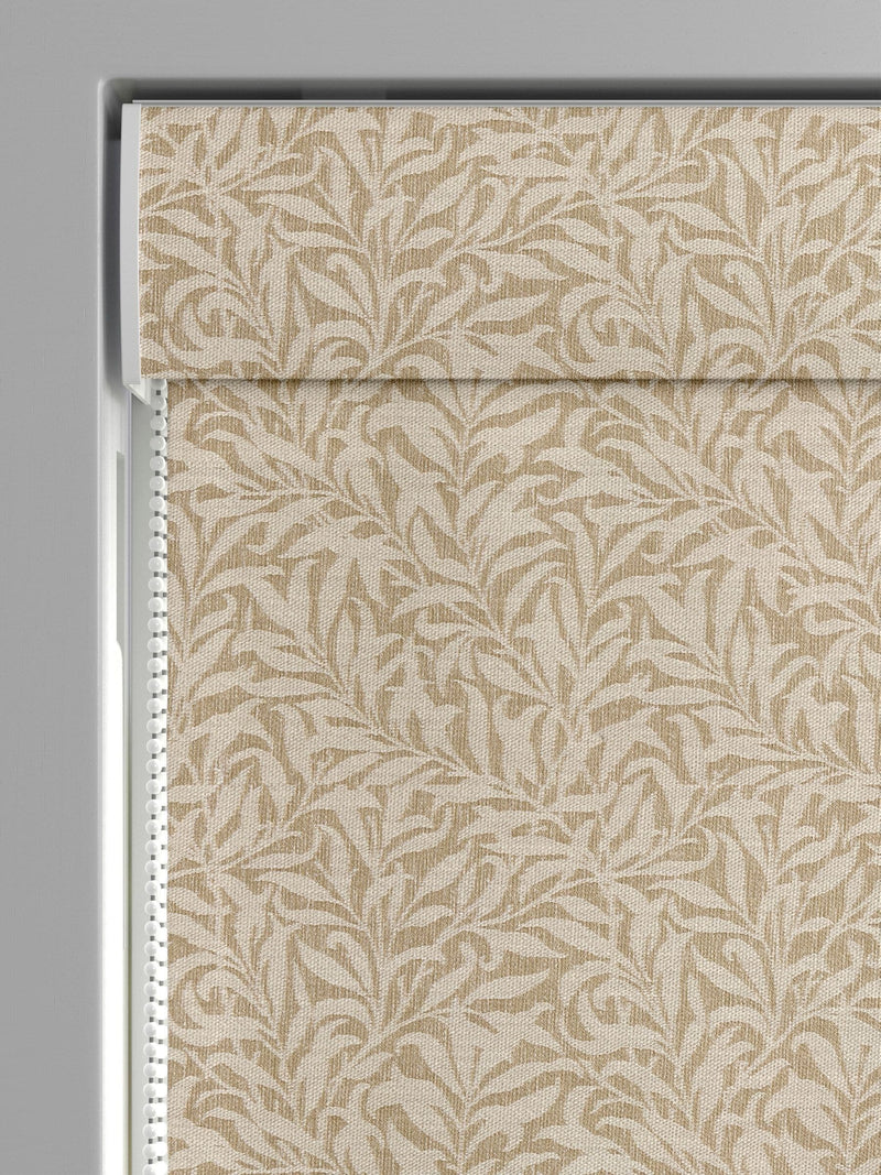 William Morris Willow Bough roman blind natural, imported from the UK