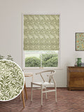 William Morris roman blind Moss Green Willow Bough design - British product