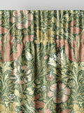 William Morris apple green velvet curtains with Compton pattern made to measure (British brand)
