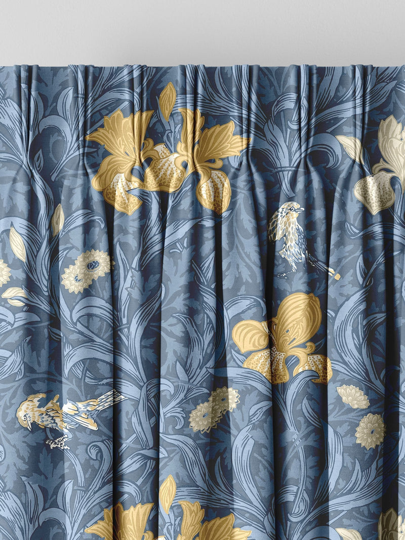 William Morris River Blue Iris made to measure curtains (British brand)