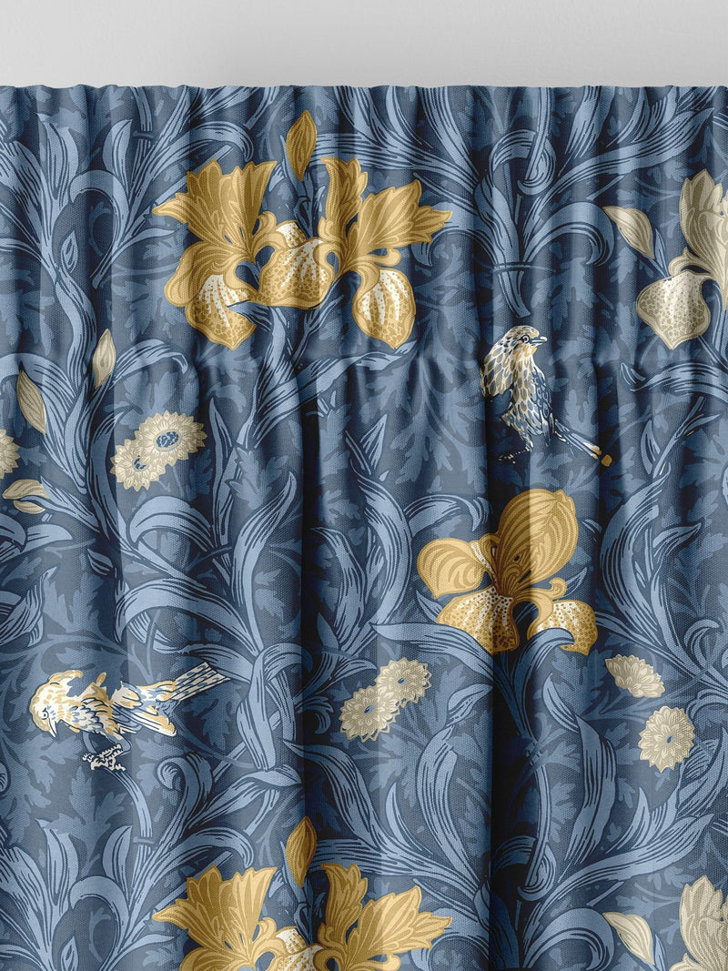 William Morris River Blue Iris made to measure curtains (British brand)