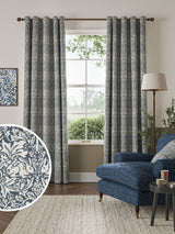 Next William Morris At Home River Blue Brother Rabbit Woven Made to Measure Curtains- Buy online at McGrocer