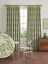 Next William Morris At Home Moss Green Willow Bough Made to Measure Curtains- Buy online at McGrocer