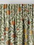 William Morris curtains lichen green fruit design (British brand)