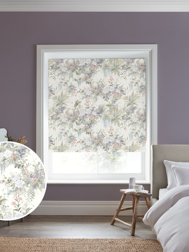 Laura Ashley roller blind Purple Linlithgow 820x1150mm, imported from the UK