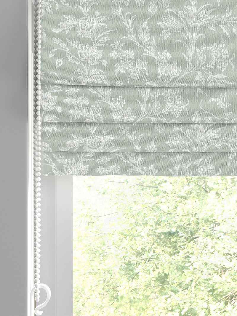 Laura Ashley Sage Green Lloyd Roman blind 770x440mm - British product
